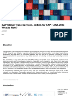 Whats New in SAP GTS E4H 2023 L1
