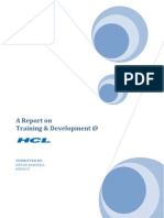 A Report On Training & Development @: Submitted BY