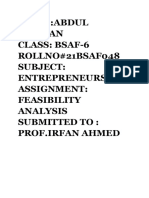 21BSAF048 Assignment Entrepreneurship