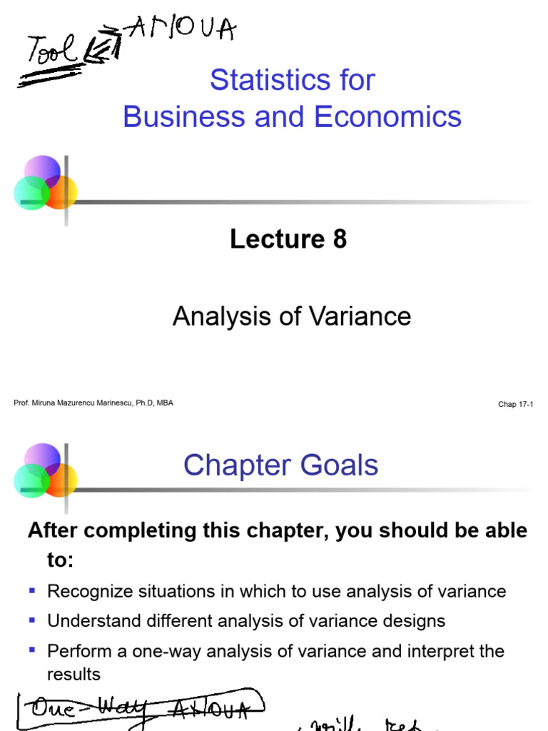 Lecture 8 5 Ann Pdf Analysis Of Variance F Test