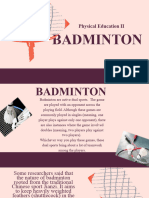 Pe II (Badminton and Table Tennis)