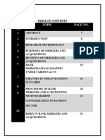 Mergers and Acquisitions in Indian Banking Sector