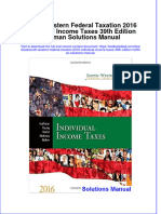 Full South Western Federal Taxation 2016 Individual Income Taxes 39Th Edition Hoffman Solutions Manual Online PDF All Chapter