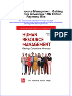 Full Ebook of Human Resource Management Gaining A Competitive Advantage 13Th Edition Raymond Noe Online PDF All Chapter