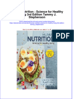 Full Ebook of Human Nutrition Science For Healthy Living 3Rd Edition Tammy J Stephenson Online PDF All Chapter