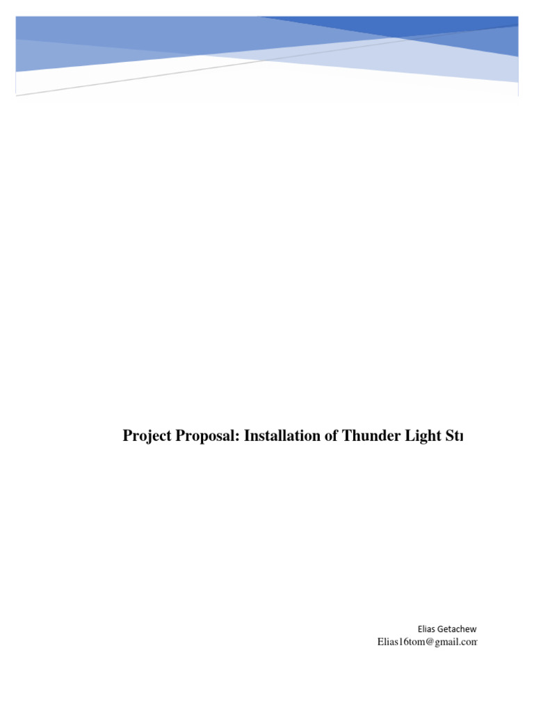 Thunder Light Striker Installation Proposal | PDF | Lightning | Safety