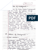 Principle of Management (POM) Handwritten Note