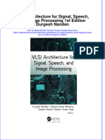 Ebook Vlsi Architecture For Signal Speech and Image Processing 1St Edition Durgesh Nandan Online PDF All Chapter