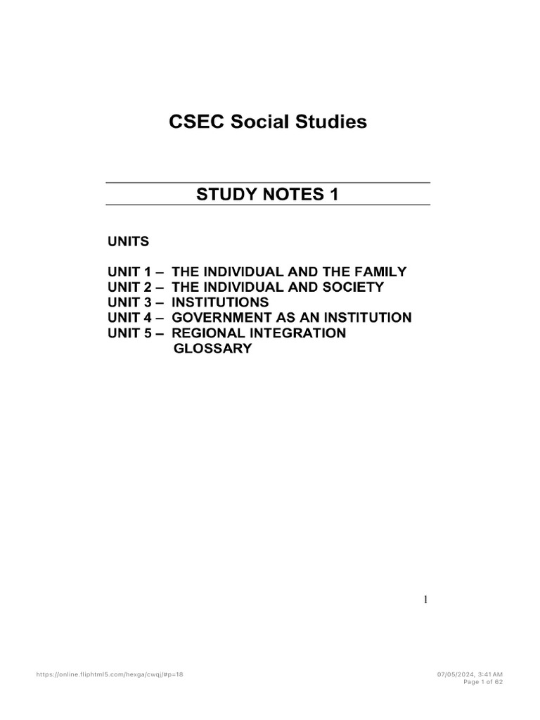 Csec Social Studies Paper 2202413