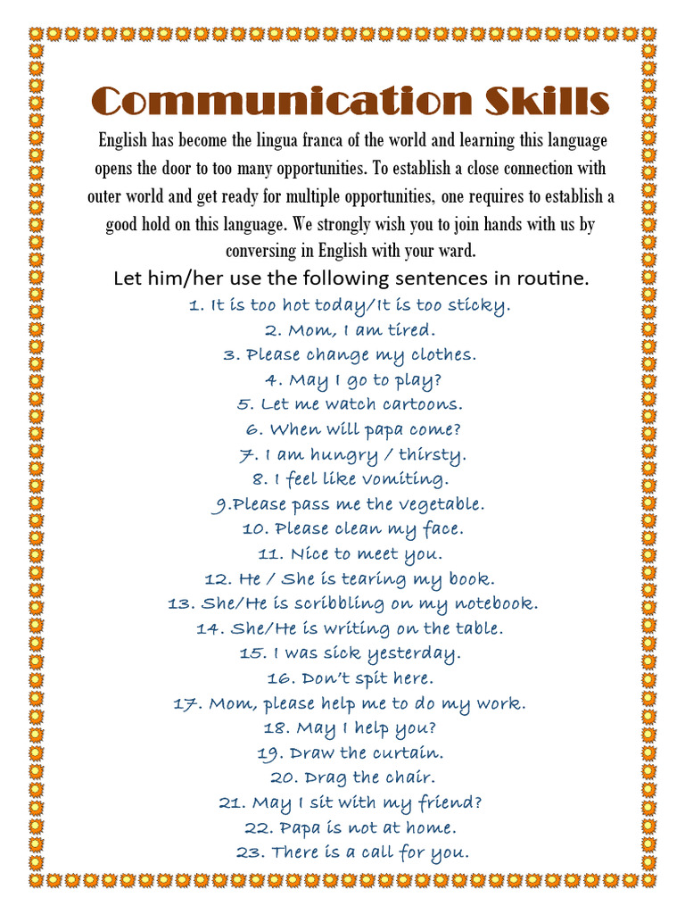 Communication Skills | PDF