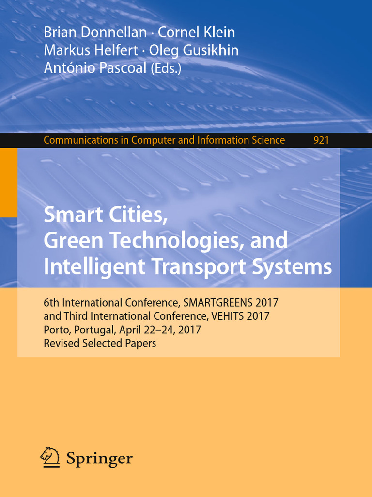 Smart Cities, Green Technologies, and Intelligent Transport Systems ...