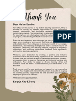 Brown Vintage Aesthetic Thank You Letter