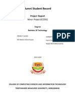 G9 Alumni Student Record PROJECT REPORT