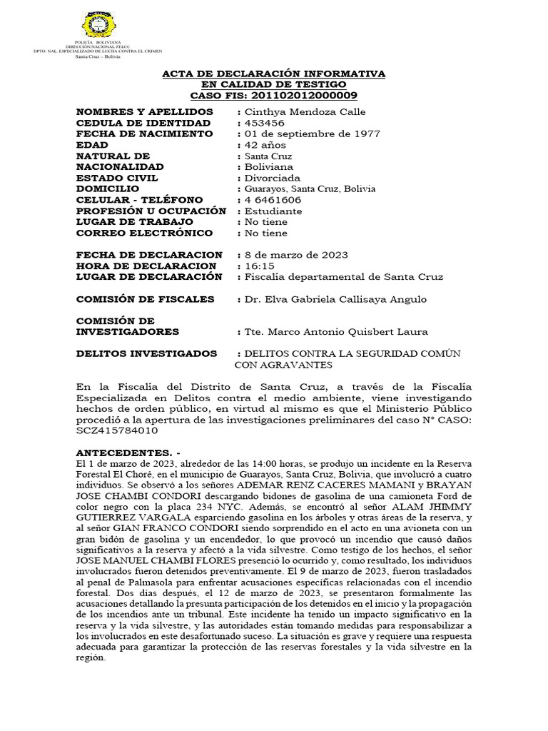 Santa Cruz - Bolivia: Policía Boliviana Dirección Nacional Felcc Dpto ...