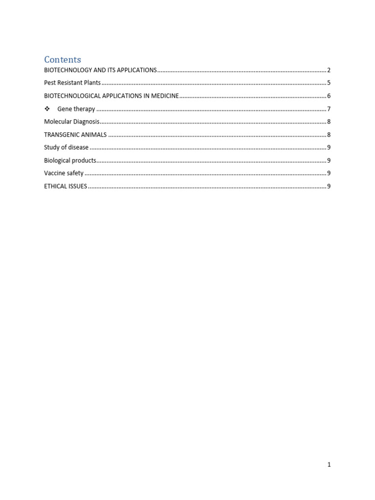 Biotechnology and Its Applications | PDF | Biotechnology | Rna Interference