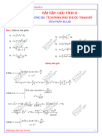 Bài 0303 - Tích Phân Euler (Lời Giải + Đáp Án)