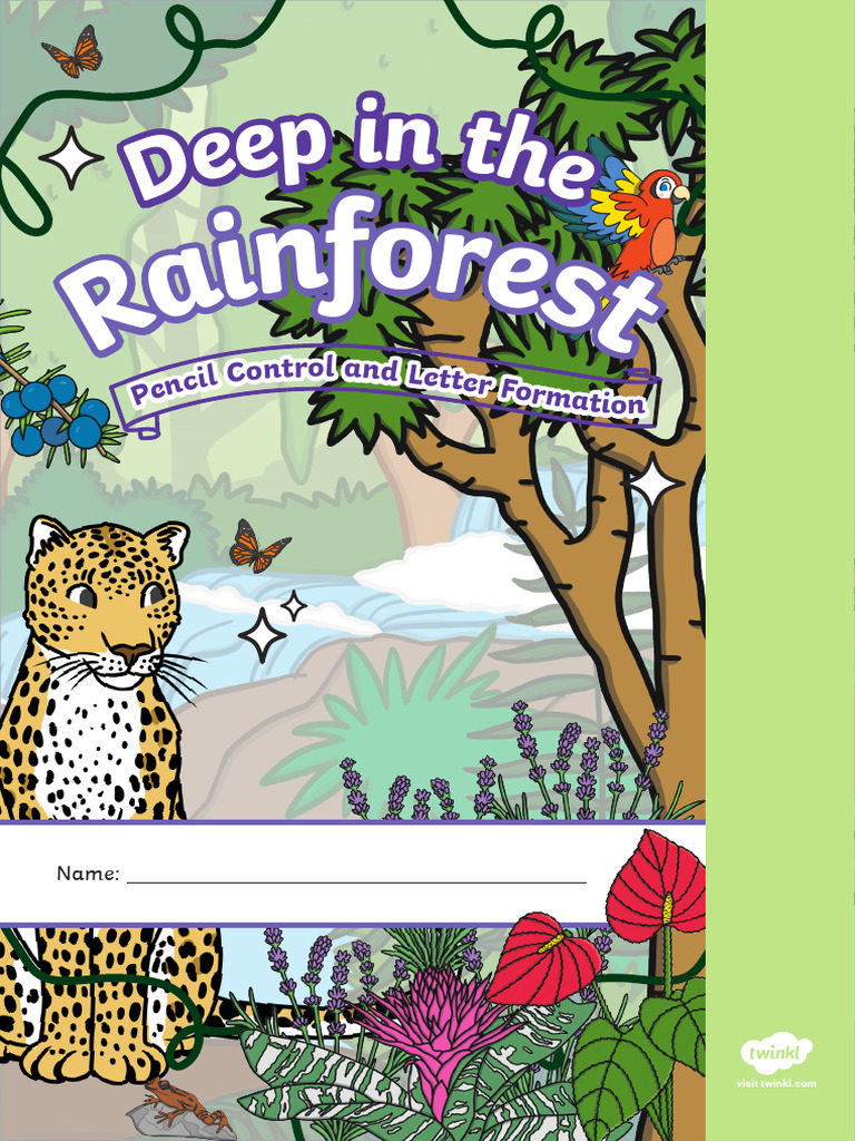 ks1 Deep in The Rainforest Pencil Control and Letter Formation ...