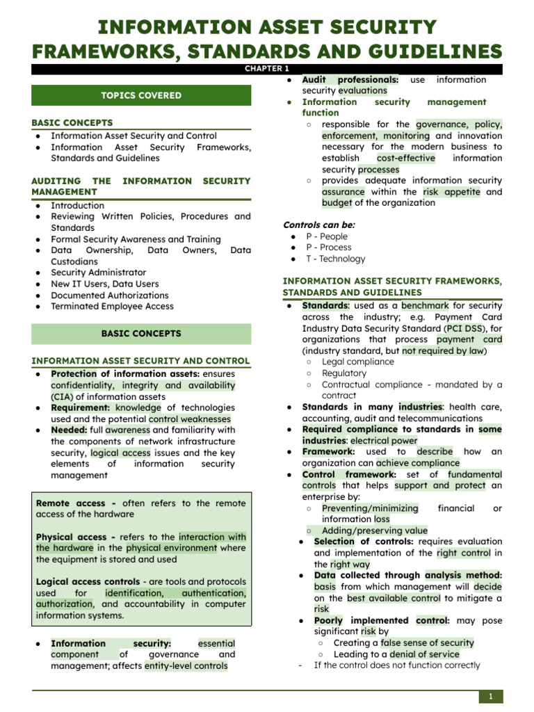 Information Asset Security Overview | PDF | Information Security ...