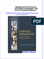 Full Strategic Management Planning For Domestic and Global Competition 13Th Edition Pearce Ii Solutions Manual Online PDF All Chapter