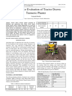 Performance Evaluation of Tractor Drawn Turmeric Planter: Vaijanath Bomble
