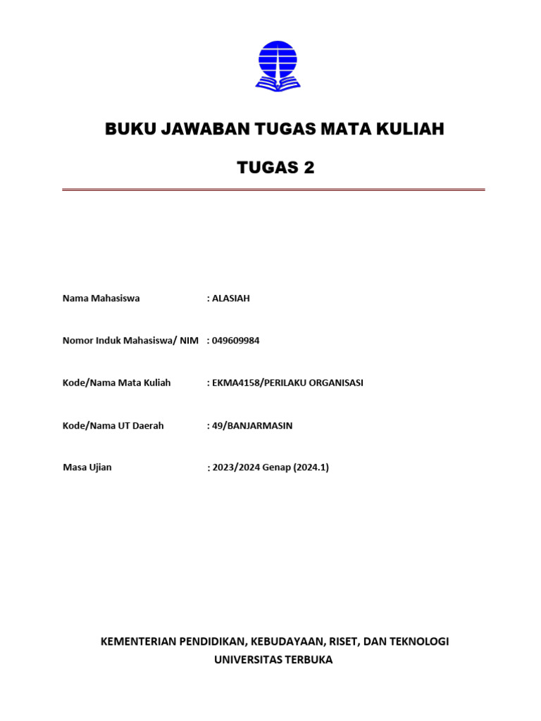 Tugas Perilaku Organisasi Alasiah | PDF