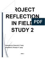 Project Reflection in Field Study 2: Submitted By: Romnick E. Tadeo Submitted To: Rosalyn V. Lapig