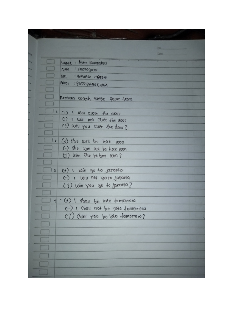 Simple Future Tense Pdf