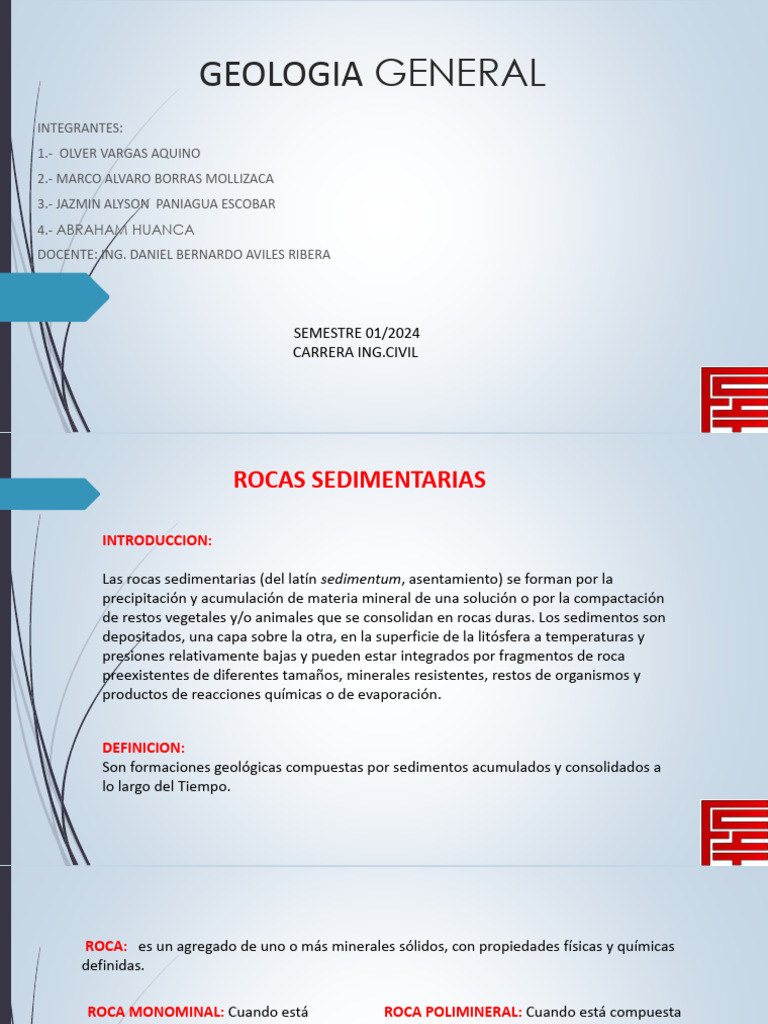 Rocas Sedimentarias: Formación y Tipos | PDF | Roca sedimentaria | Roca ...