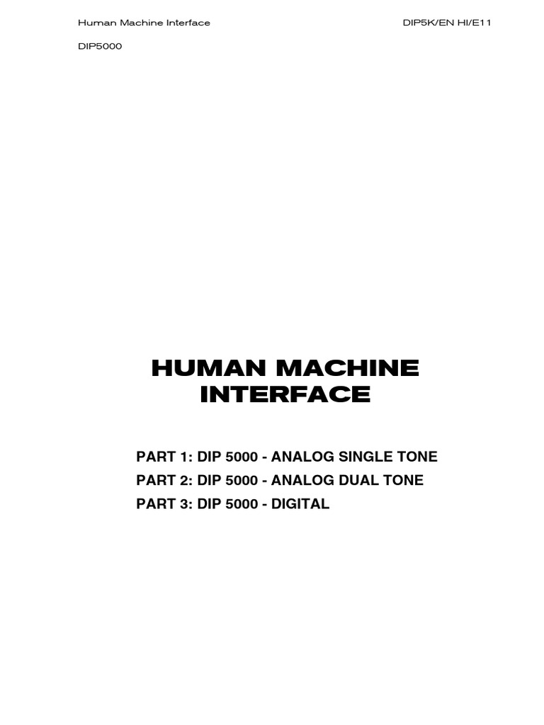 DIP5000 Human Machine Interface Guide | PDF | User Interface | Menu ...