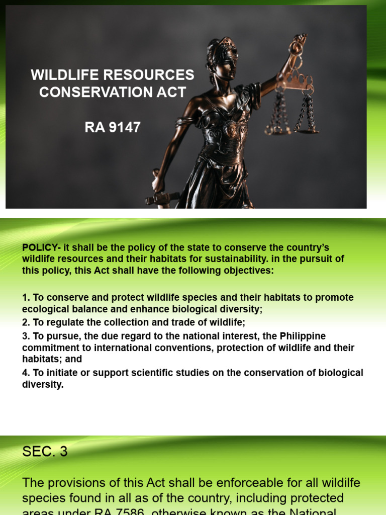 Wildlife Resources Conservation Act RA 9147 | PDF | Wildlife ...