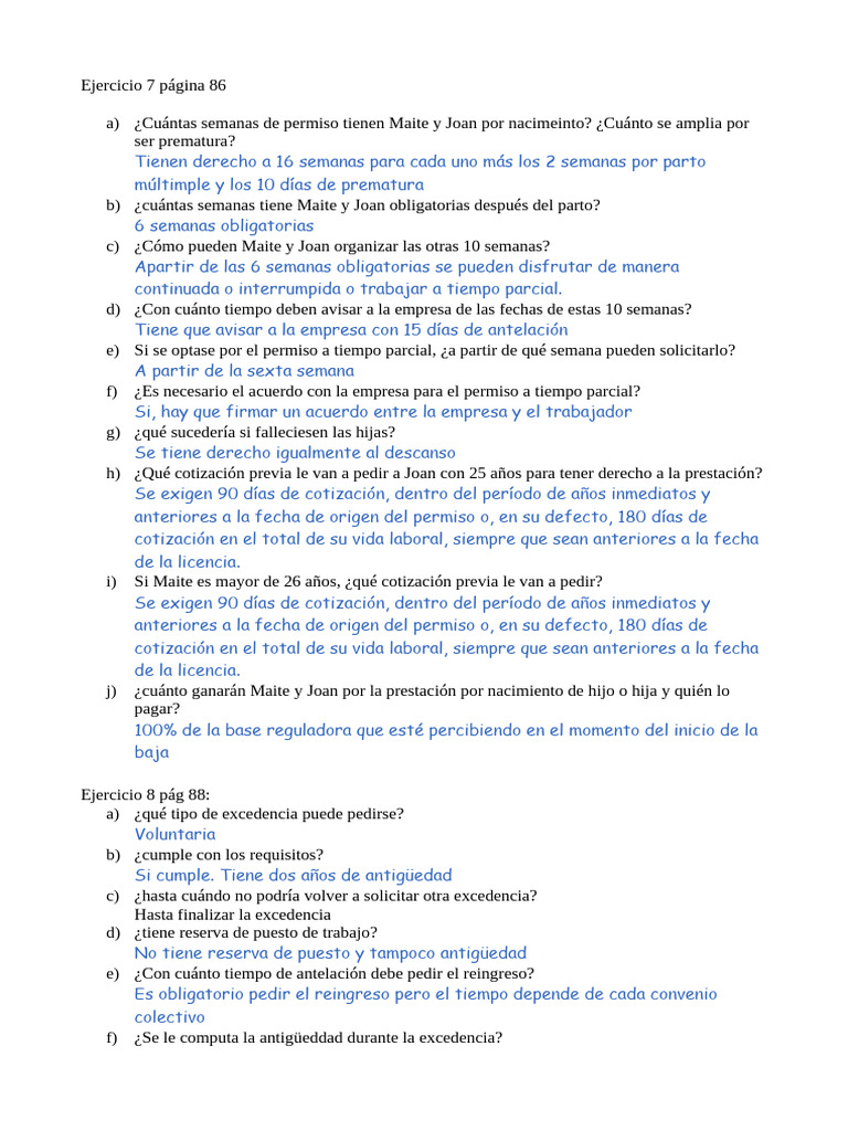 Ejercicios de 7 A 20 | PDF | Crecimiento personal y profesional | Derecho