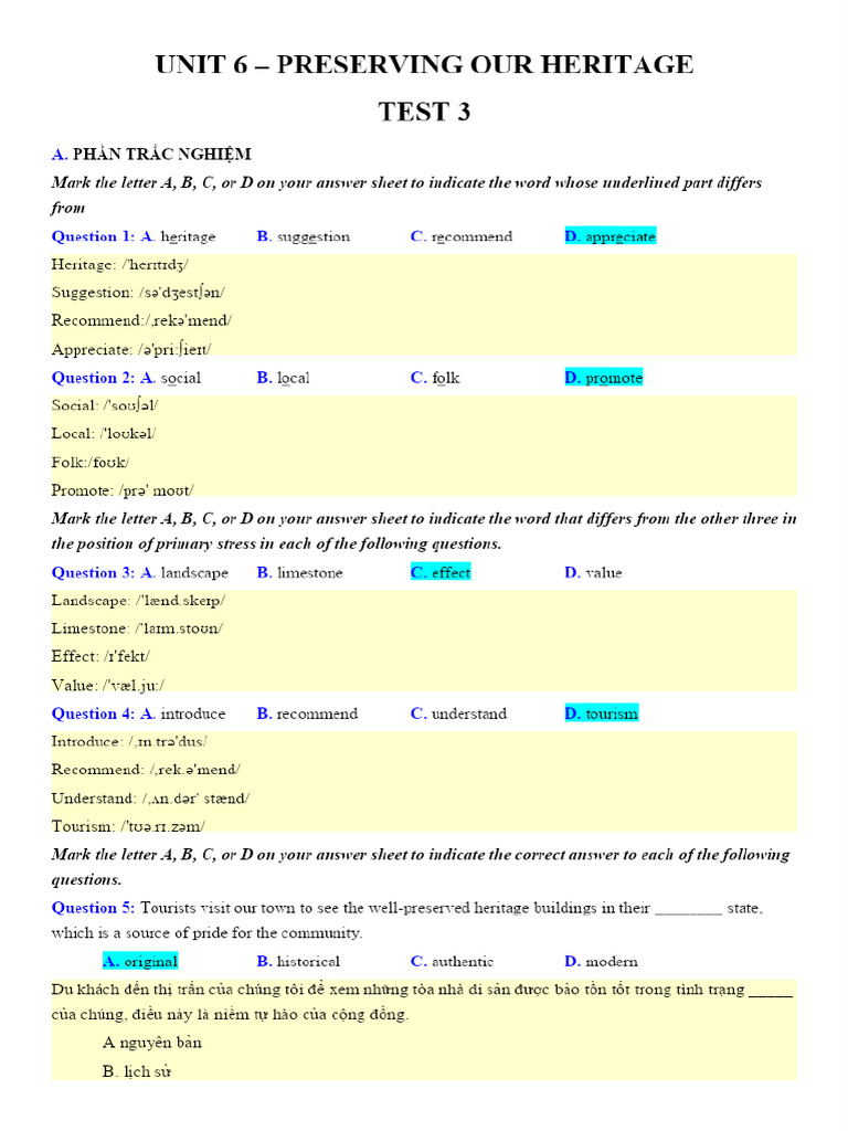 Test 3 U6 gb11 Gvdocx - 1600 - PDF - Gdrive.vip | PDF