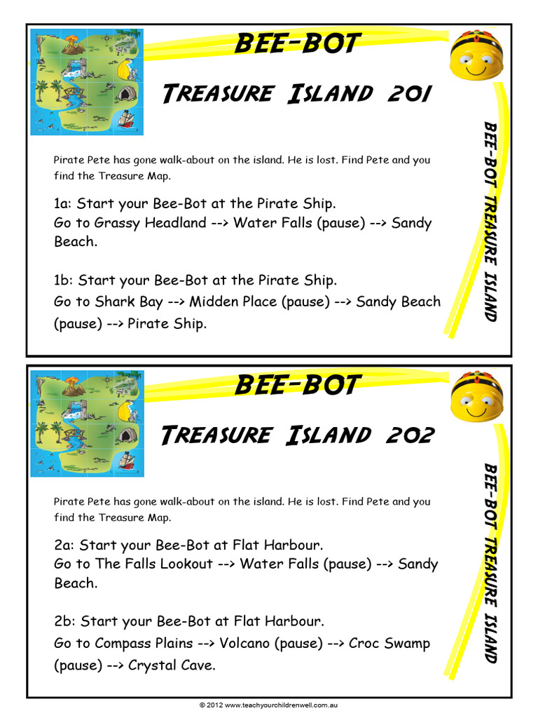 Bee-Bot Treasure Island Adventure Guide | PDF | Treasure Island | Piracy