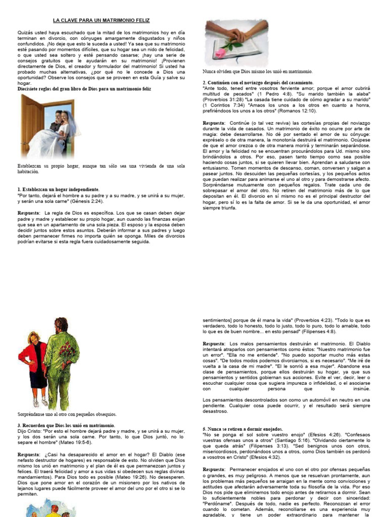 Claves Para Un Matrimonio Feliz Pdf Amor Matrimonio