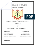 Seminar On Innovation in Nursing