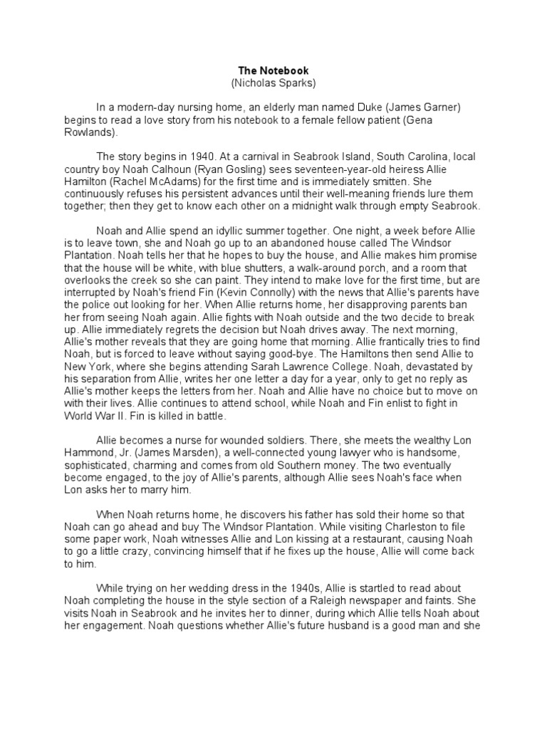 The Notebook | PDF