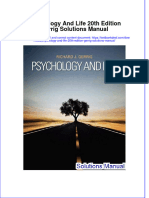 Full Psychology and Life 20Th Edition Gerrig Solutions Manual Online PDF All Chapter