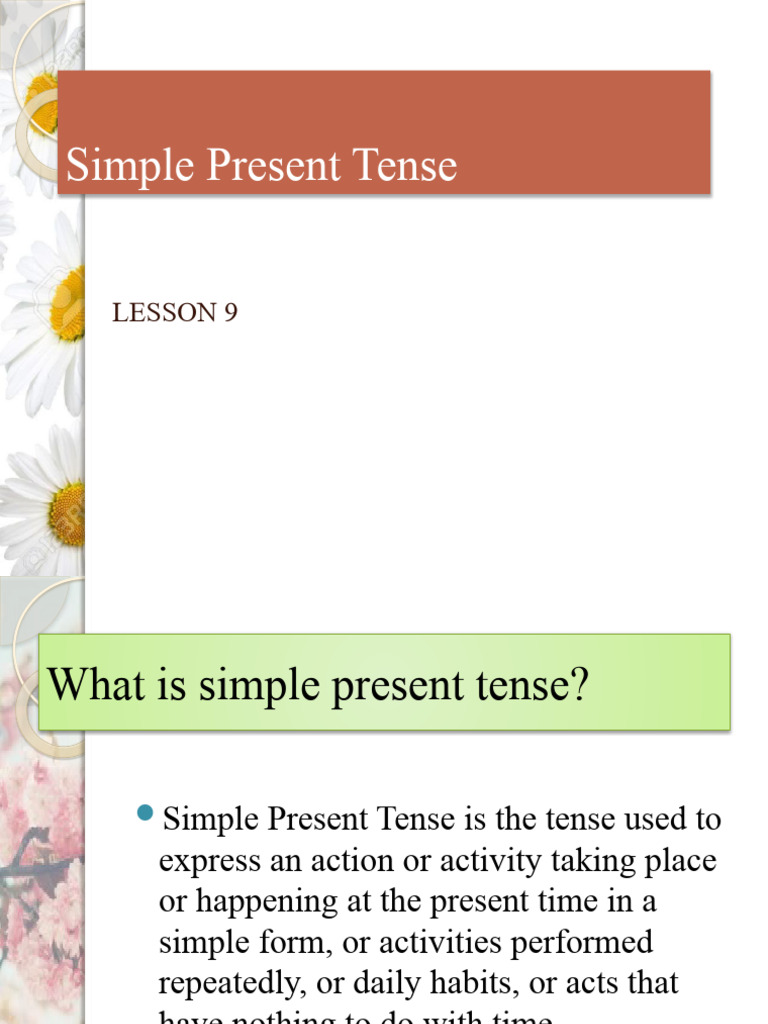 Understanding Simple Present Tense | PDF | Verb | Adverb
