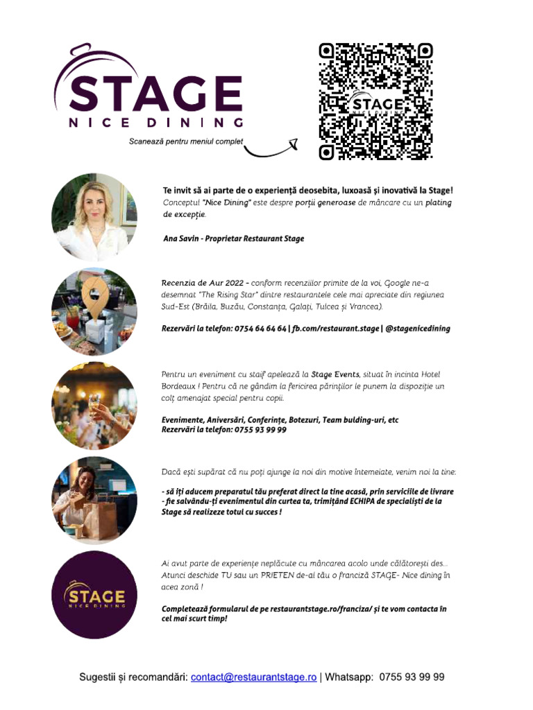 Meniu Stage | PDF