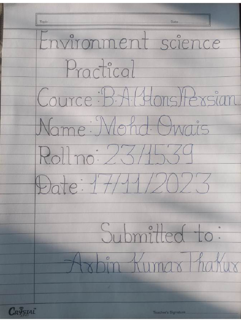 Environment Science Practical Pdf