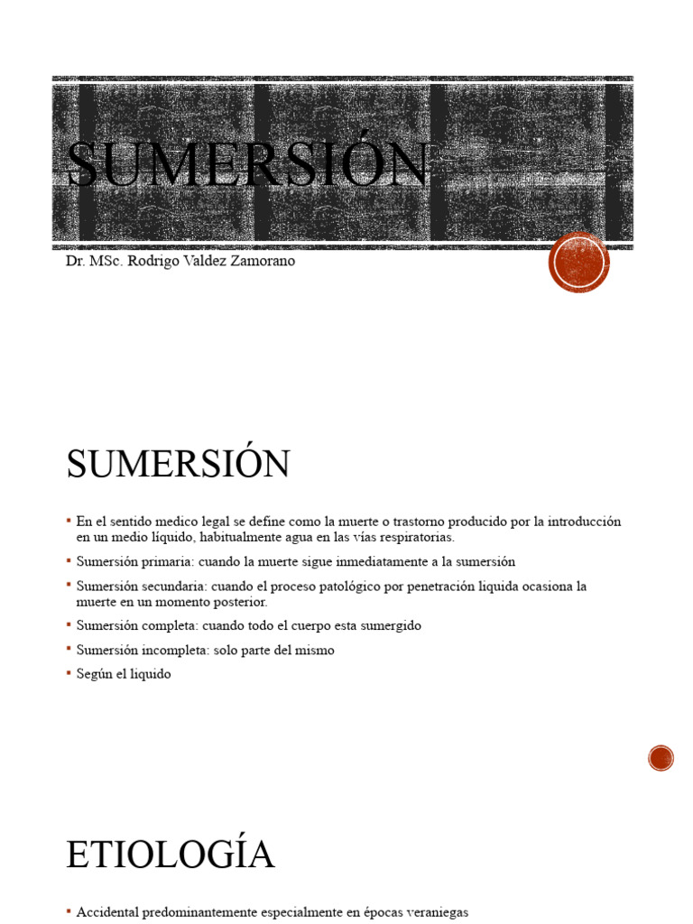 Muerte por Sumersión: Aspectos Legales y Médicos | PDF | Agua ...