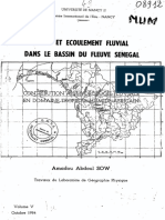 08912 Pluie Et Ecoulement Fluvial Dans Le Bassin Du Fleuve Senegal. Contribution à l’Hydrologie Fluviale