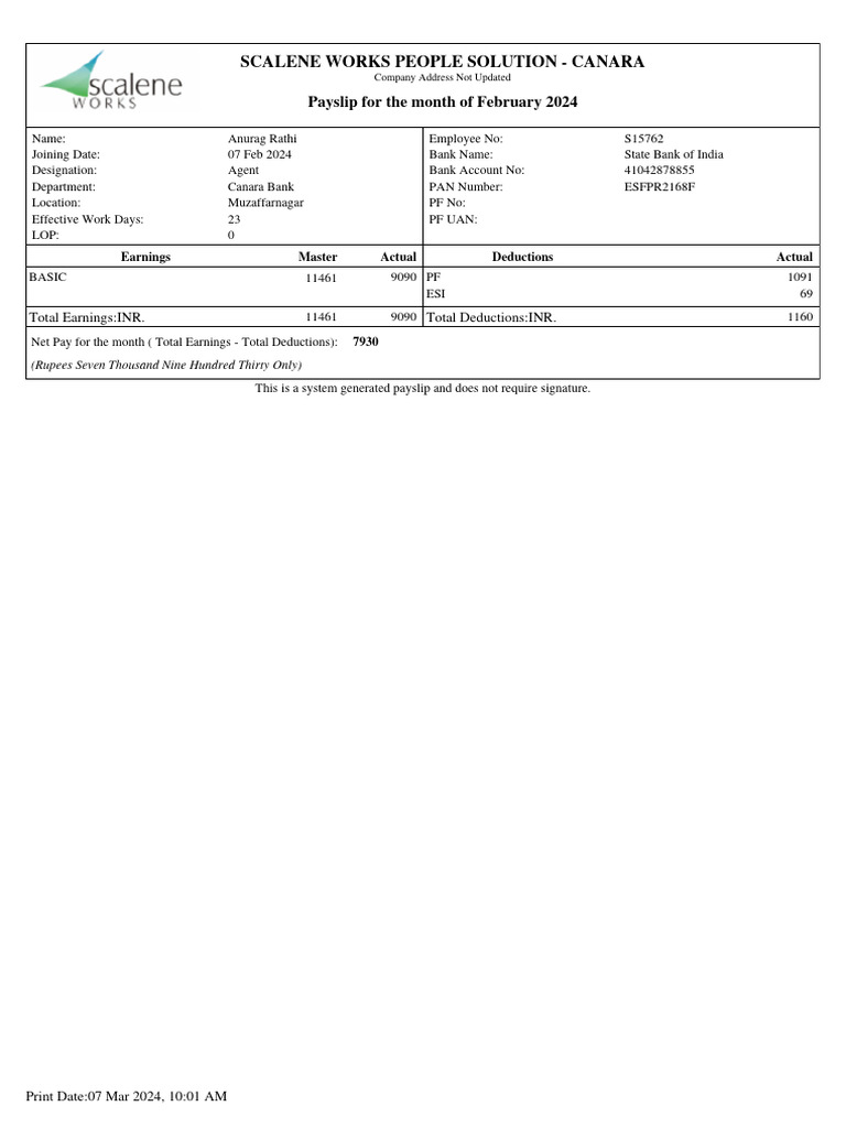 Payslip Feb 2025 PDF
