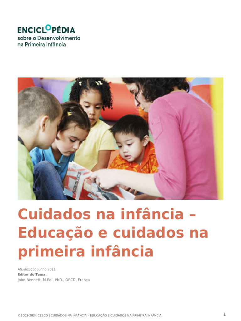 Cuidados Na Infancia Educacao e Cuidados Na Primeira Infancia | PDF ...