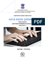 Data Entry Operator CTS2.0 NSQF 3 New