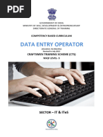 Data Entry Operator CTS2.0 NSQF 3 New