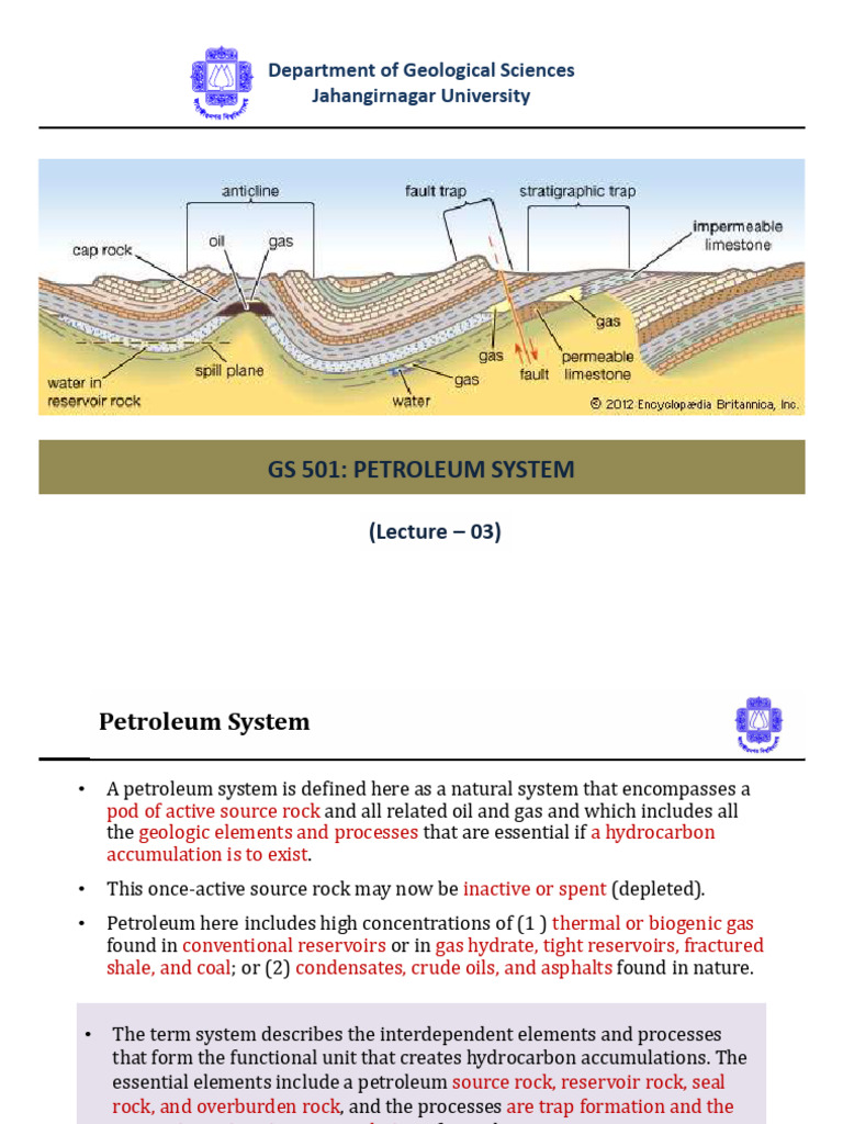 GS501_Lecture-3_Petroleum System | PDF | Petroleum Reservoir | Petroleum
