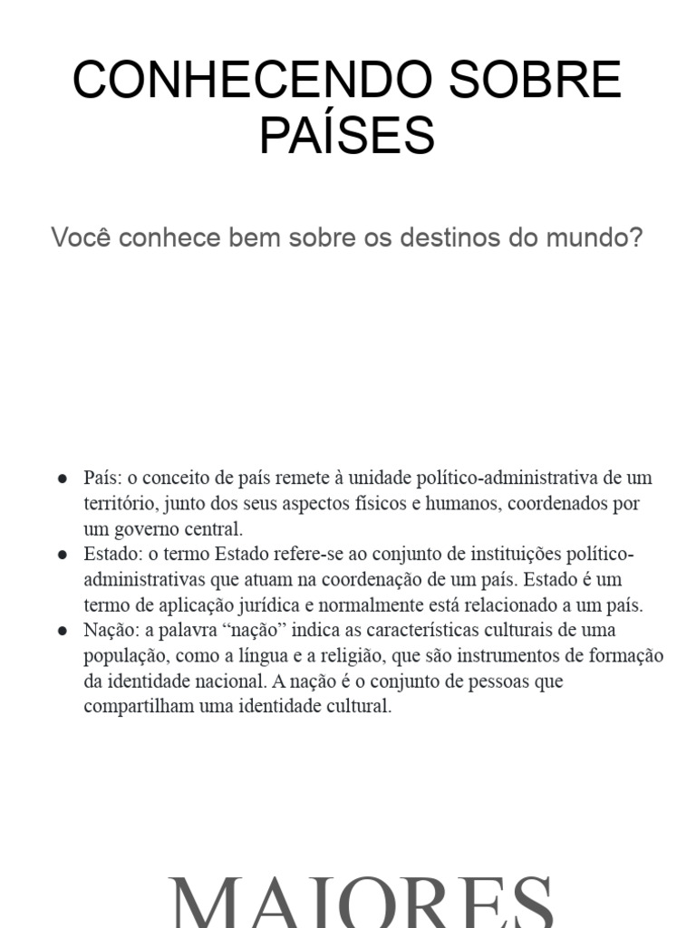 Entendendo Países: Conceitos e Fatos | PDF | Armênia | Irã
