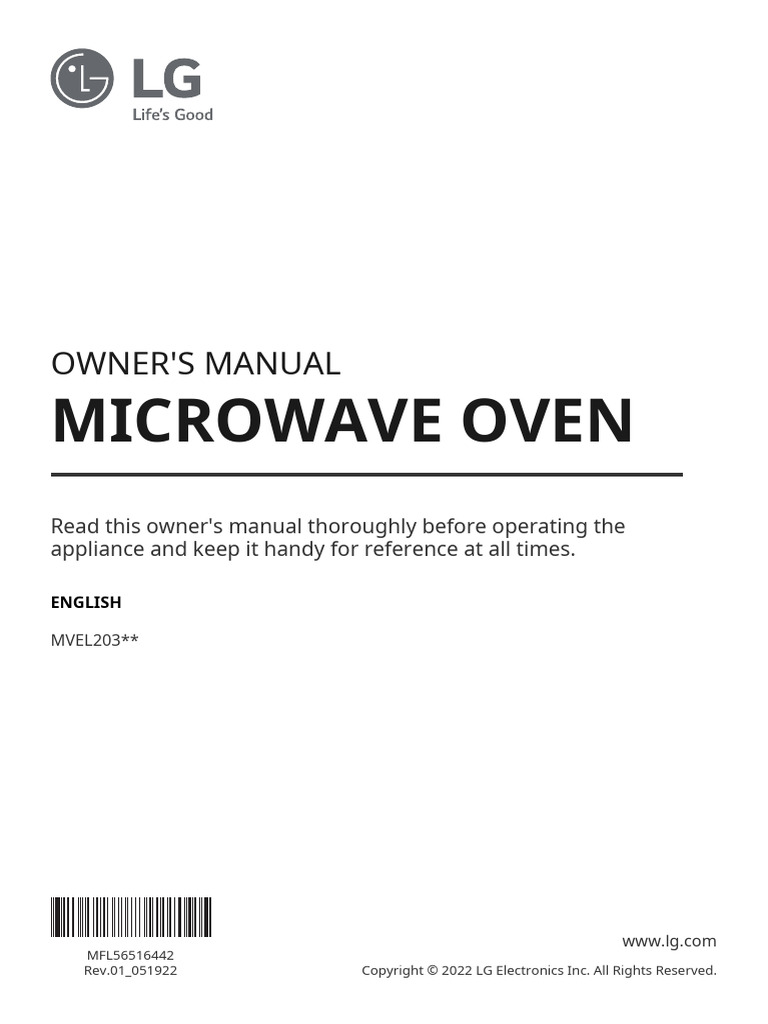 Owner s manual for lg microwave oven mvel203 pdf ac power plugs and