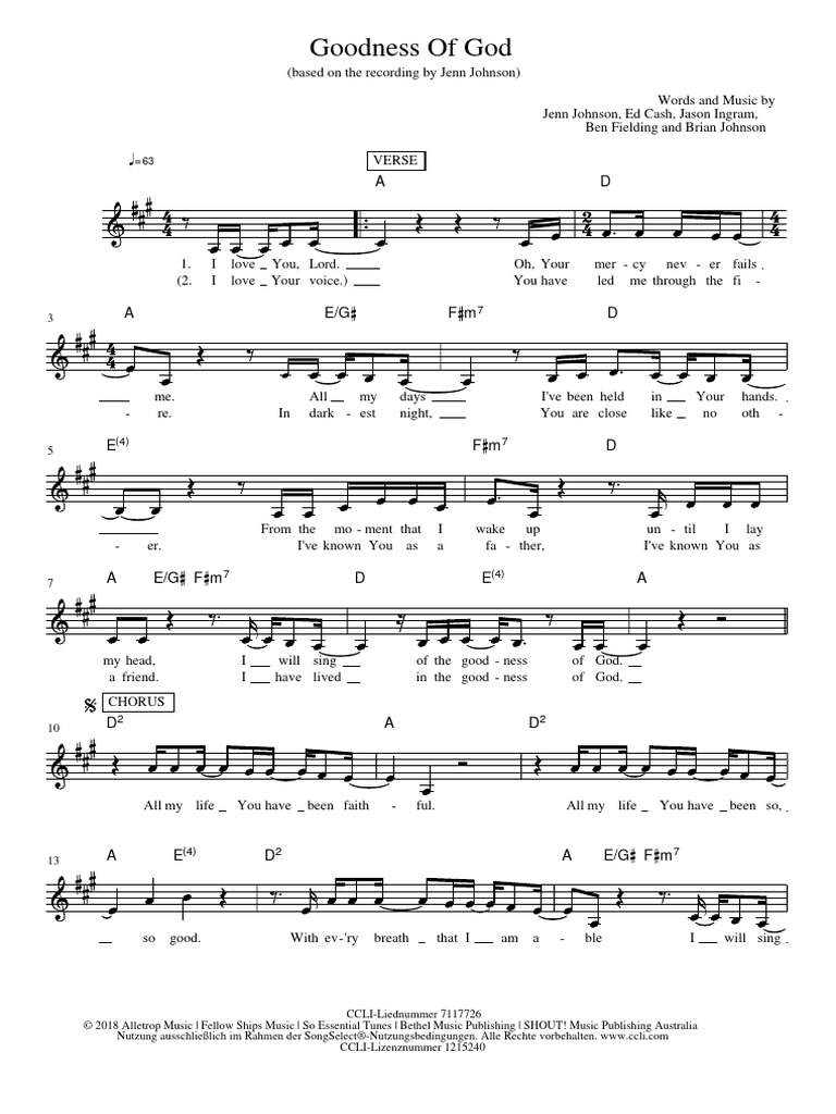 Godness Of God Pdf Christian Music Contemporary Worship Music